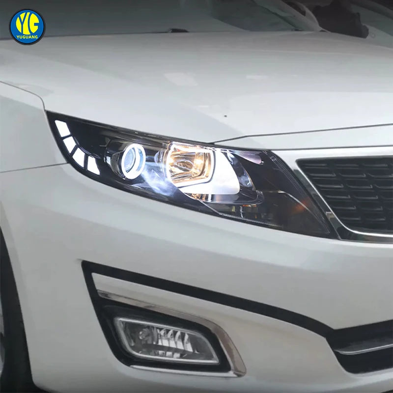 YU GUANG LED Headlights for Kia K5 2011-2013 Car Accessories 6000k Color DRL Upgrade Head Lights Daytime Running Light Head Lamp