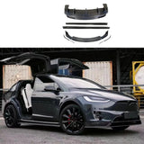 For Tesla Model X Upgrade Carbon Fiber Front Rear Bumper Lip Diffuser Side Skirt Body Kit